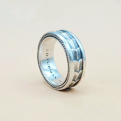 David Yurman Narrow Armory Band Ring Sterling Silver | Certified  AYW Luxury #