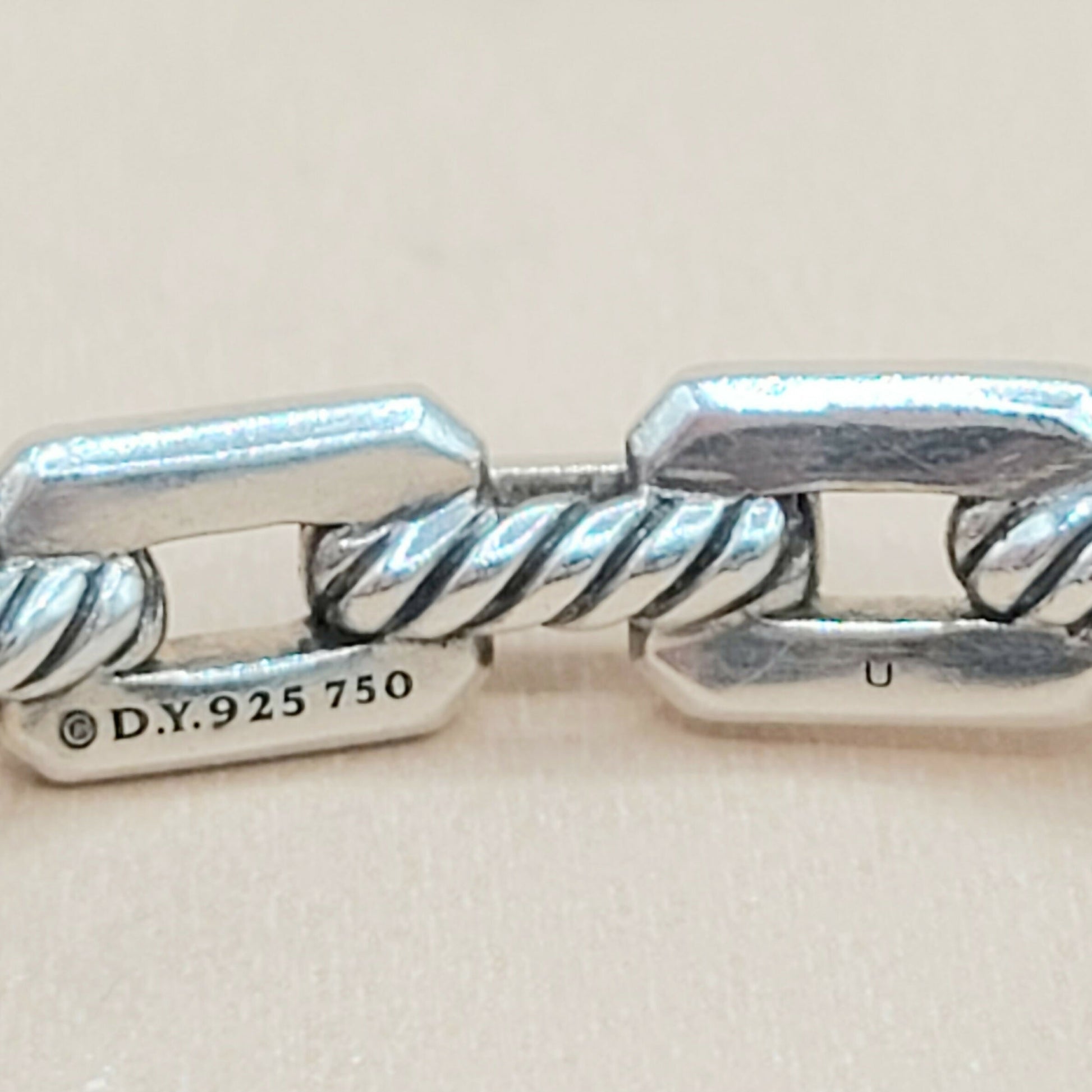    David Yurman Novella Morganite Diamond Rose Gold Silver Bracelet