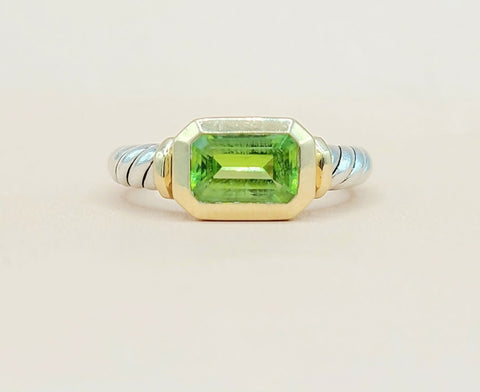  David Yurman Novella Peridot Gold Ring
