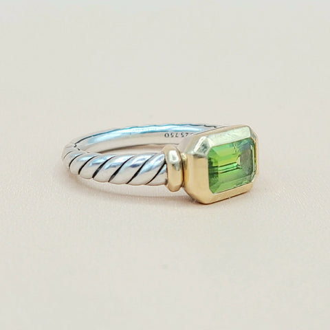  David Yurman Novella Peridot Gold Ring