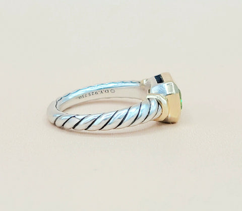 David Yurman Novella Peridot Gold Ring