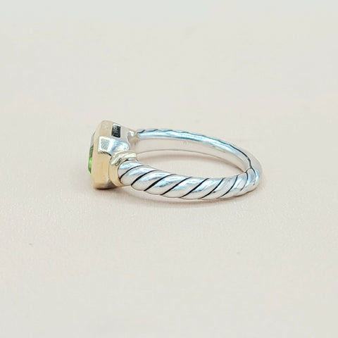  David Yurman Novella Peridot Gold Ring