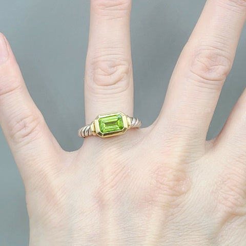  David Yurman Novella Peridot Gold Ring