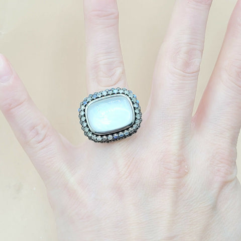  David Yurman Osetra Berries Moon Stone Moon Quartz Ring