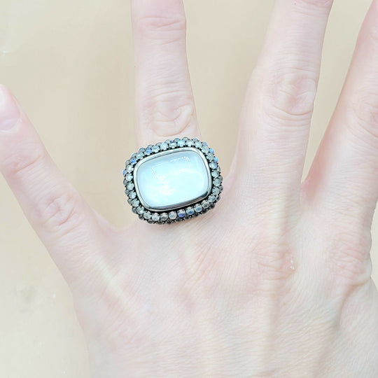  David Yurman Osetra Berries Moon Stone Moon Quartz Ring