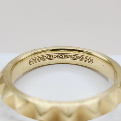  hallmark David Yurman Pyramid Band Ring 18K Yellow Gold 4mm Size 11