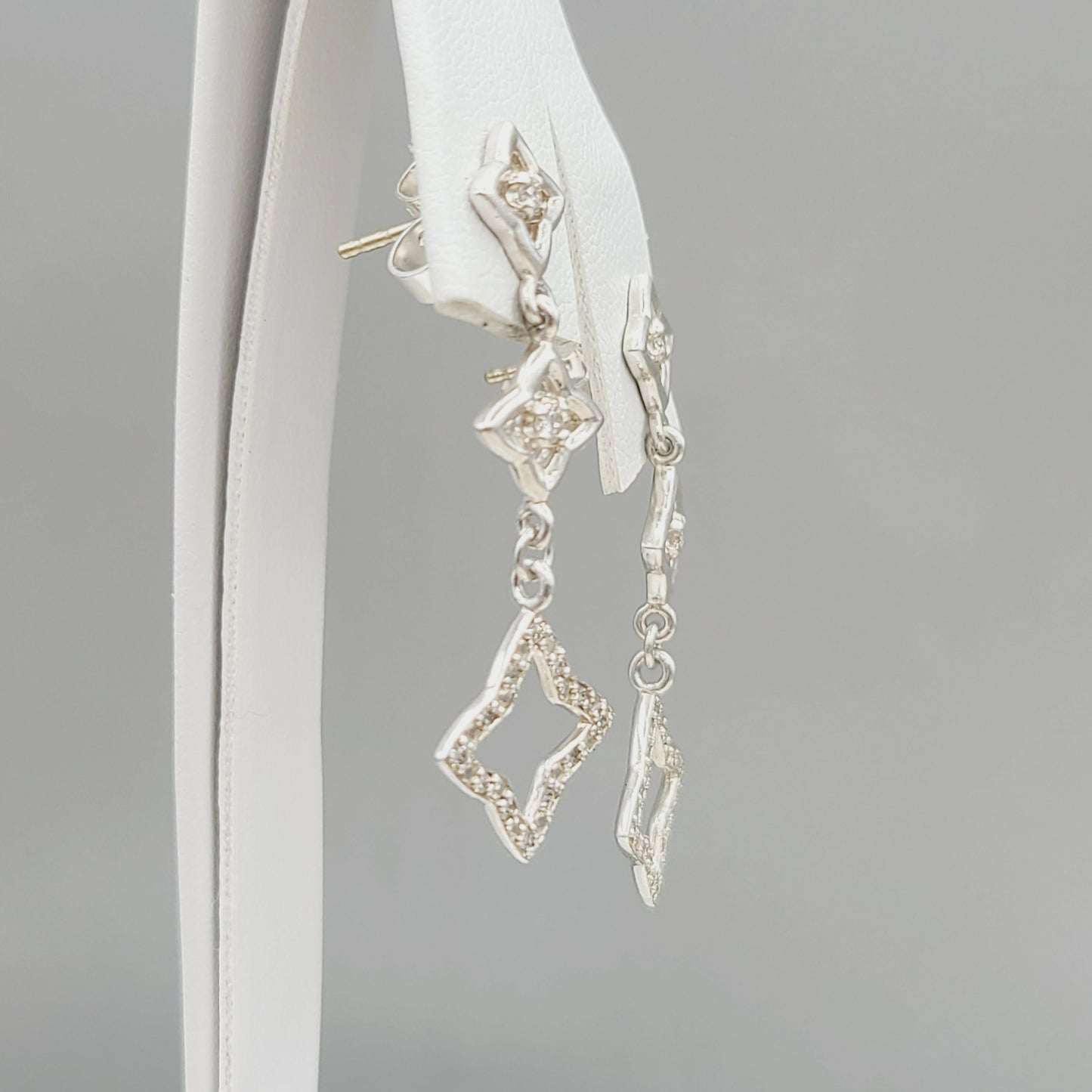 David Yurman Quatrefoil Drop Earrings With Diamonds
