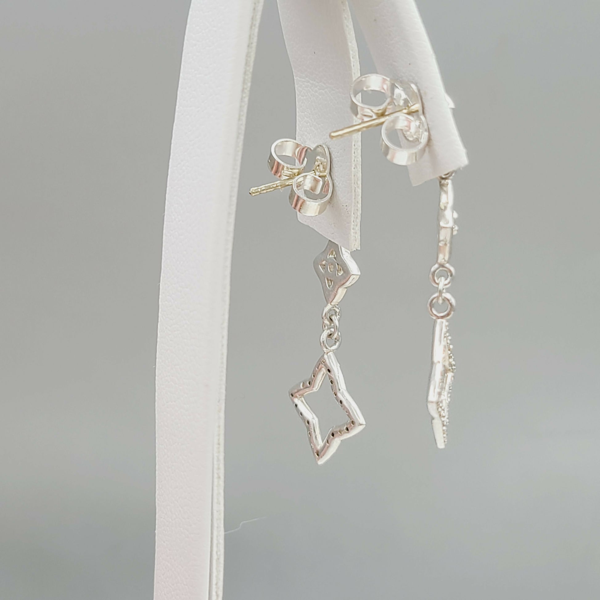 David Yurman Quatrefoil Drop Earrings With Diamonds