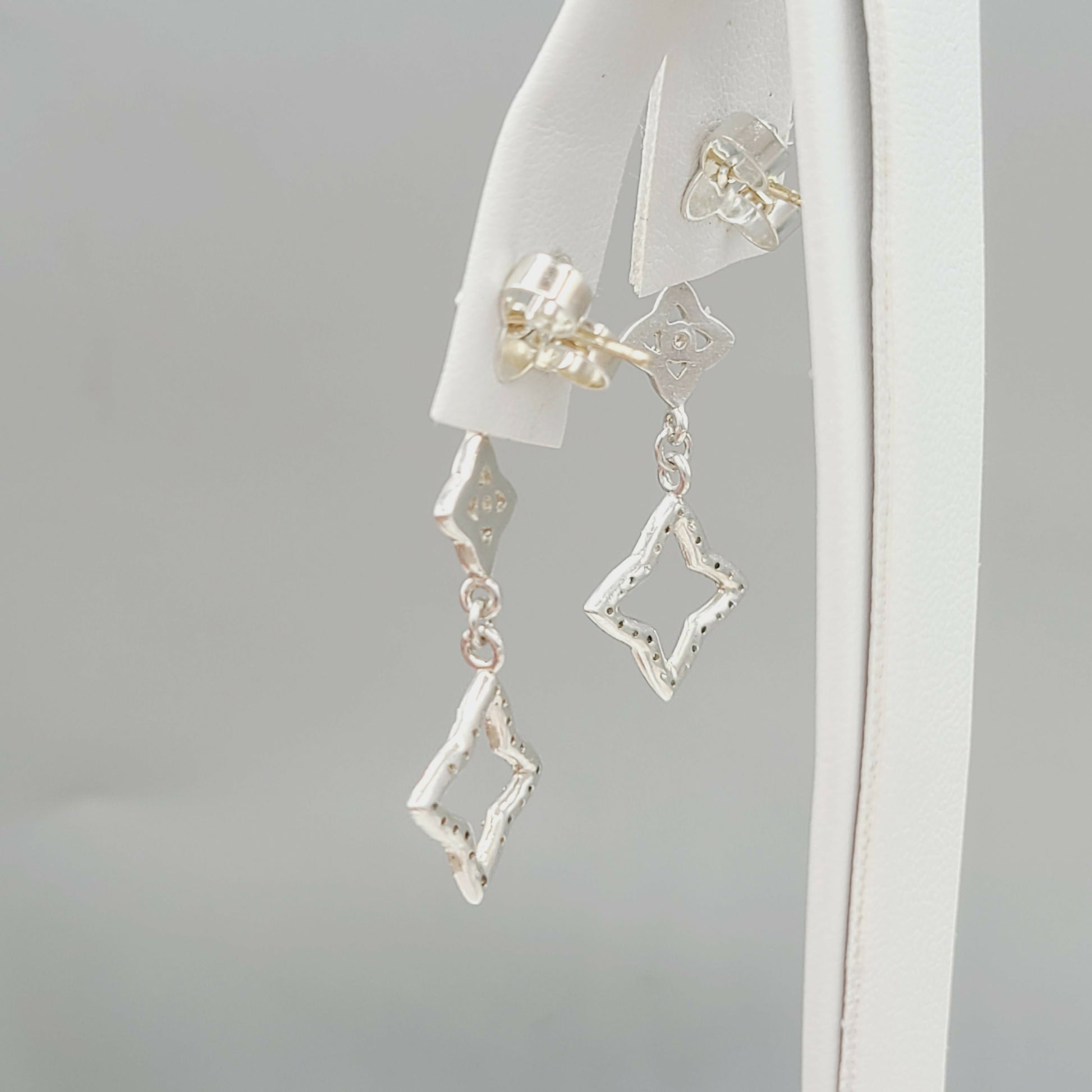 David Yurman Quatrefoil Drop Earrings With Diamonds