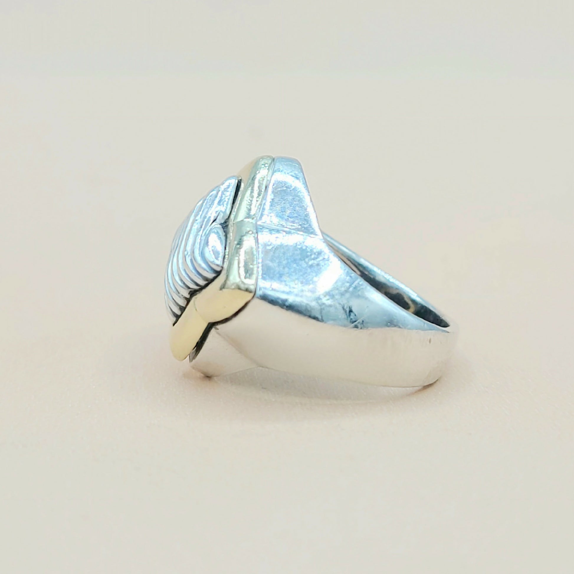 David Yurman Quatrefoil Sculpted Ring Silver & Gold | Certified   AYW Luxury #