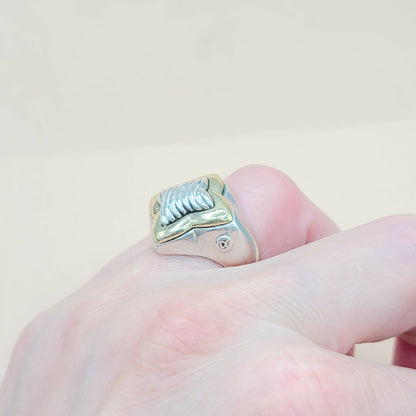 David Yurman Quatrefoil Sculpted Ring Silver & Gold | Certified   AYW Luxury #