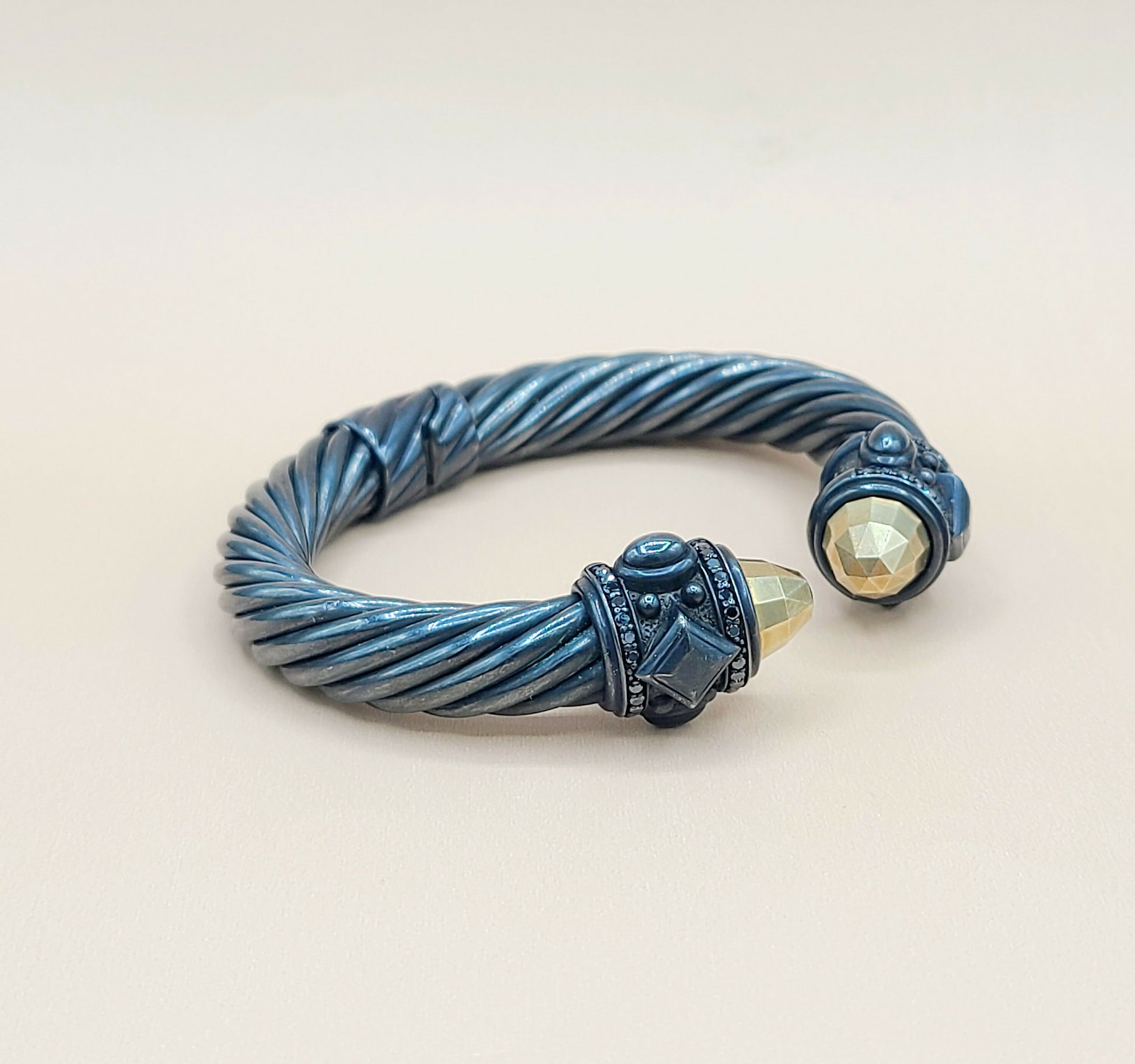 David Yurman Renaissance 10mm Black Diamond Bracelet | Certified   AYW Luxury #