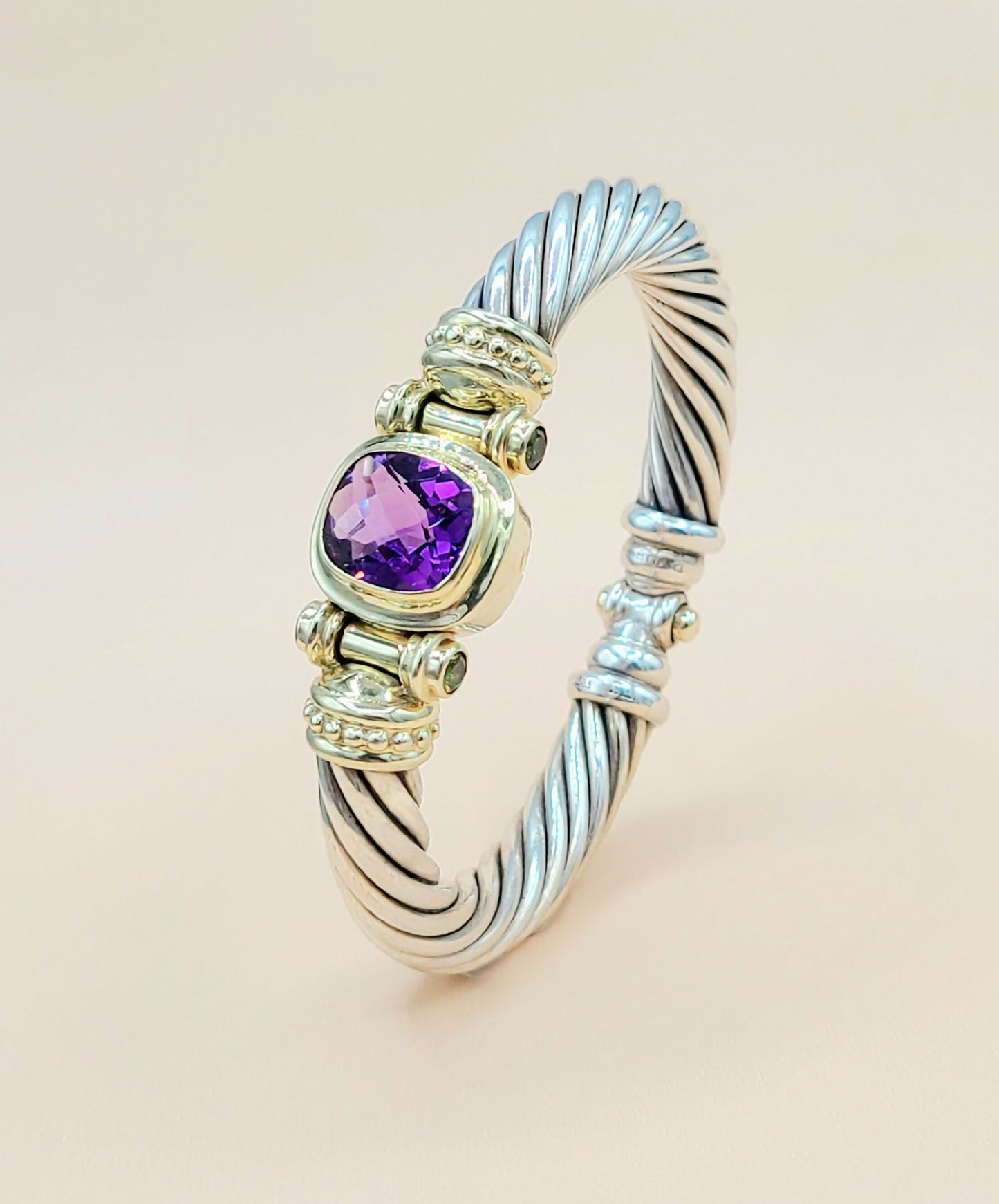 David Yurman 10mm Renaissance Amethyst Peridot Bracelet | Certified  AYW Luxury #