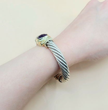 David Yurman 10mm Renaissance Amethyst Peridot Bracelet | Certified  AYW Luxury #