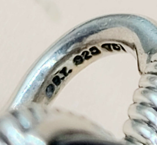  David Yurman Renaissance Black Onyx, Hematite & Diamond Teardrop Pendant