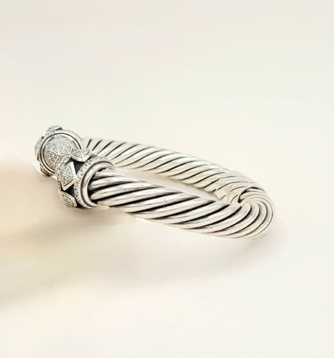 David Yurman Renaissance Classic Cable Diamond Bracelet , 9mm
