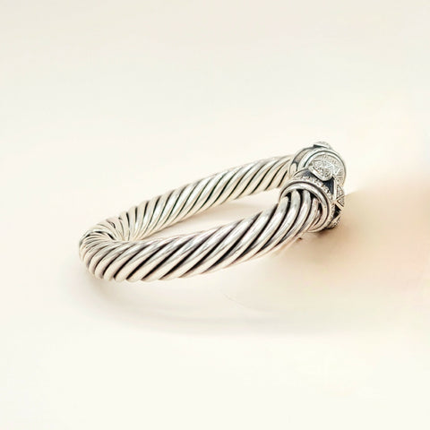  David Yurman Renaissance Classic Cable Diamond Bracelet , 9mm