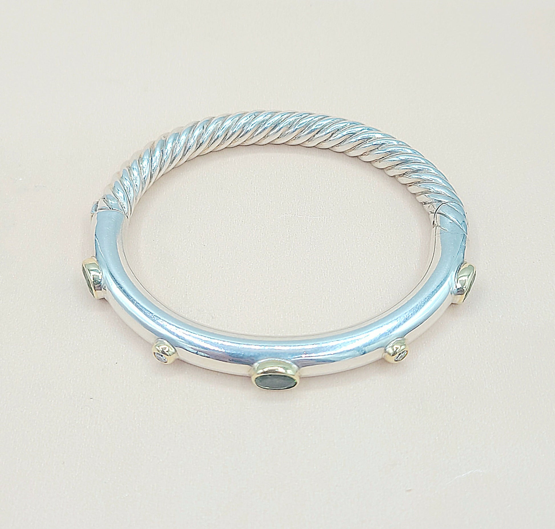 David Yurman Renaissance Peridot Diamond Bangle | Certified Pre-Owned  AYW Luxury #