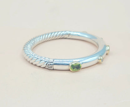 David Yurman Renaissance Peridot Diamond Bangle | Certified Pre-Owned  AYW Luxury #