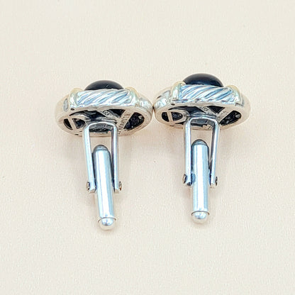 David Yurman Renaissance Black Onyx Gold Cufflinks Certified Pre-Owned  AYW Luxury #