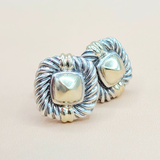 David Yurman Renaissance Silver Gold Cufflinks | Certified Pre-Owned  AYW Luxury #