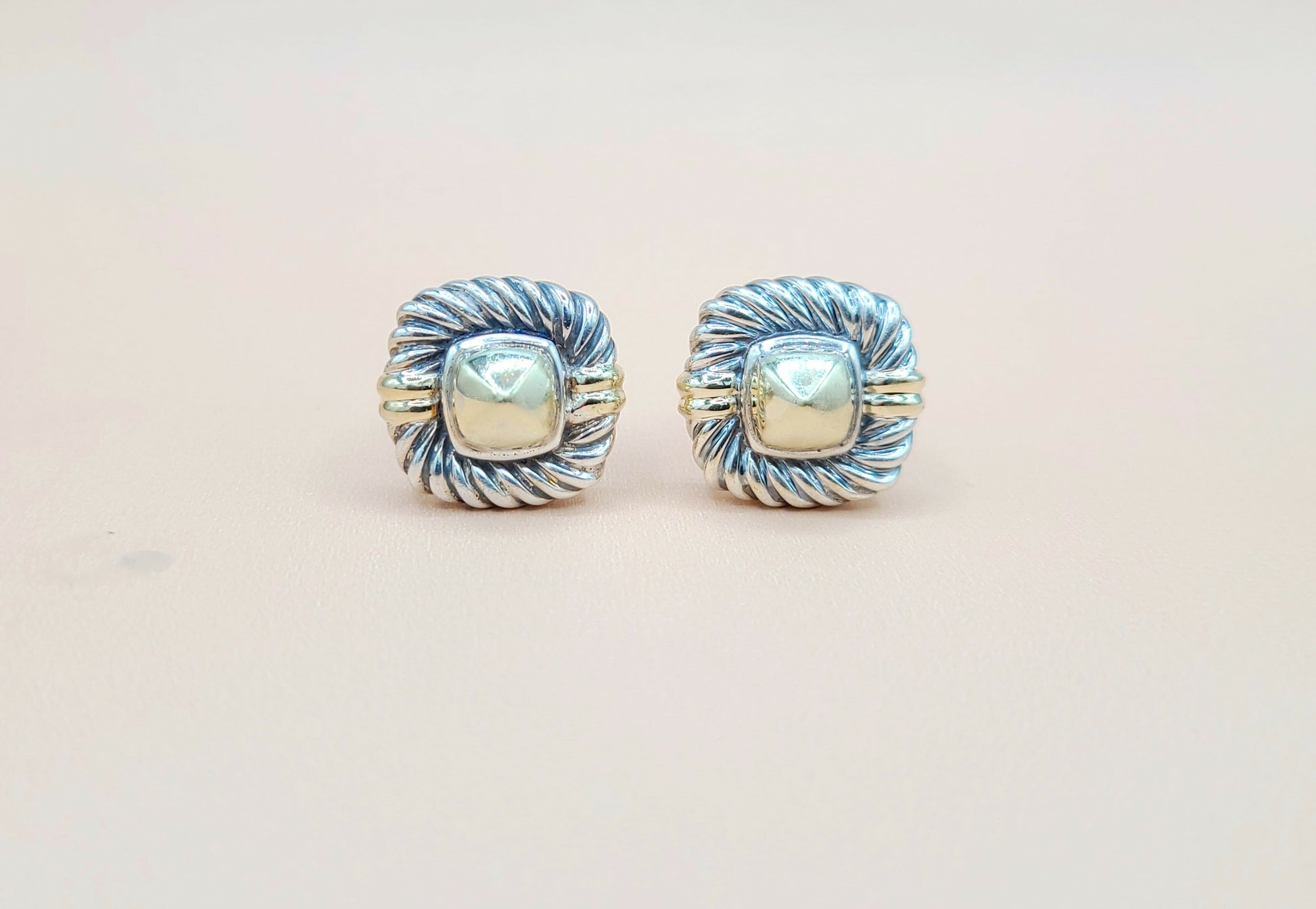 David Yurman Renaissance Silver Gold Cufflinks | Certified Pre-Owned  AYW Luxury #