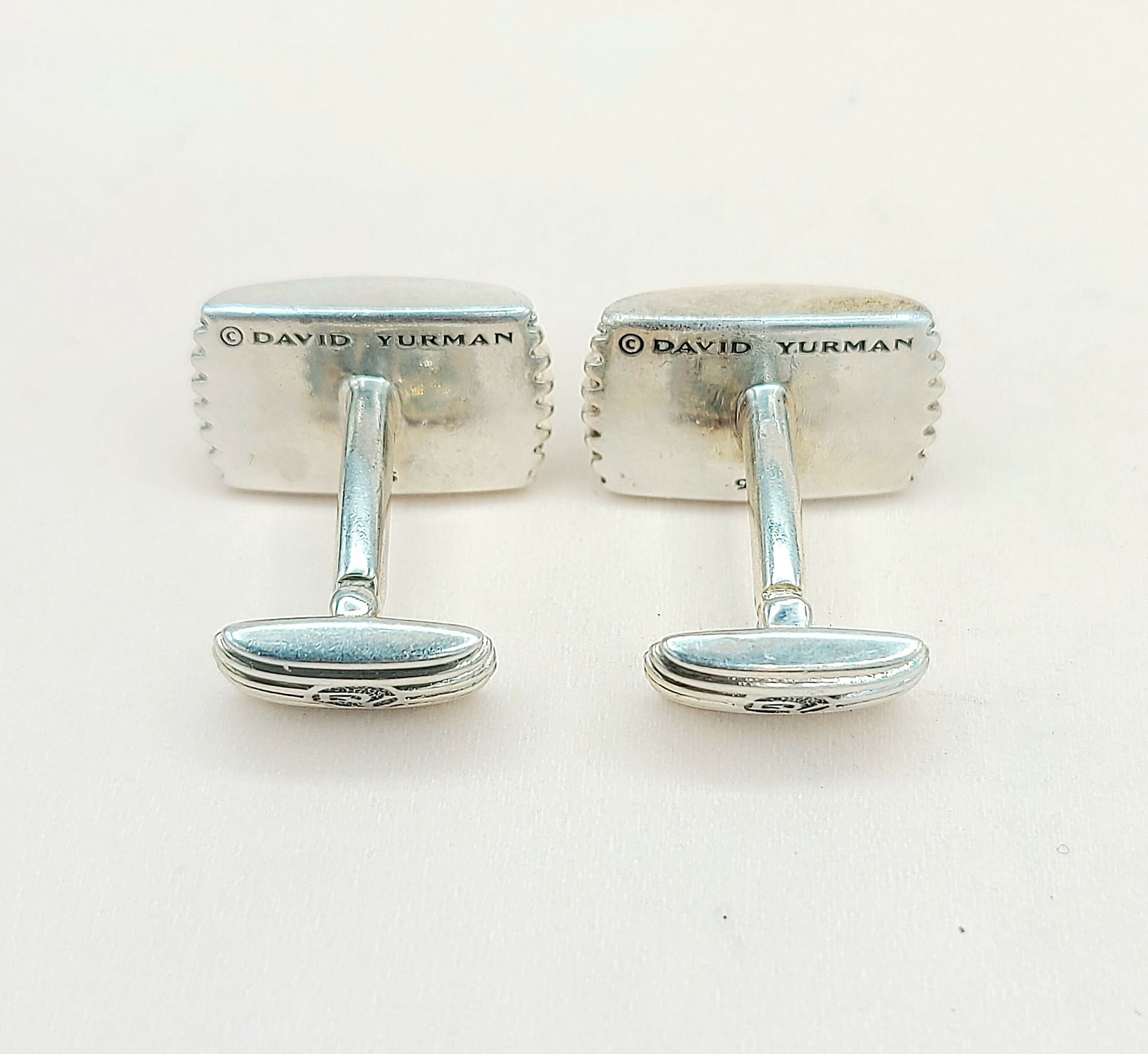 David Yurman Royal Cord Cufflinks With Gray Sapphire 