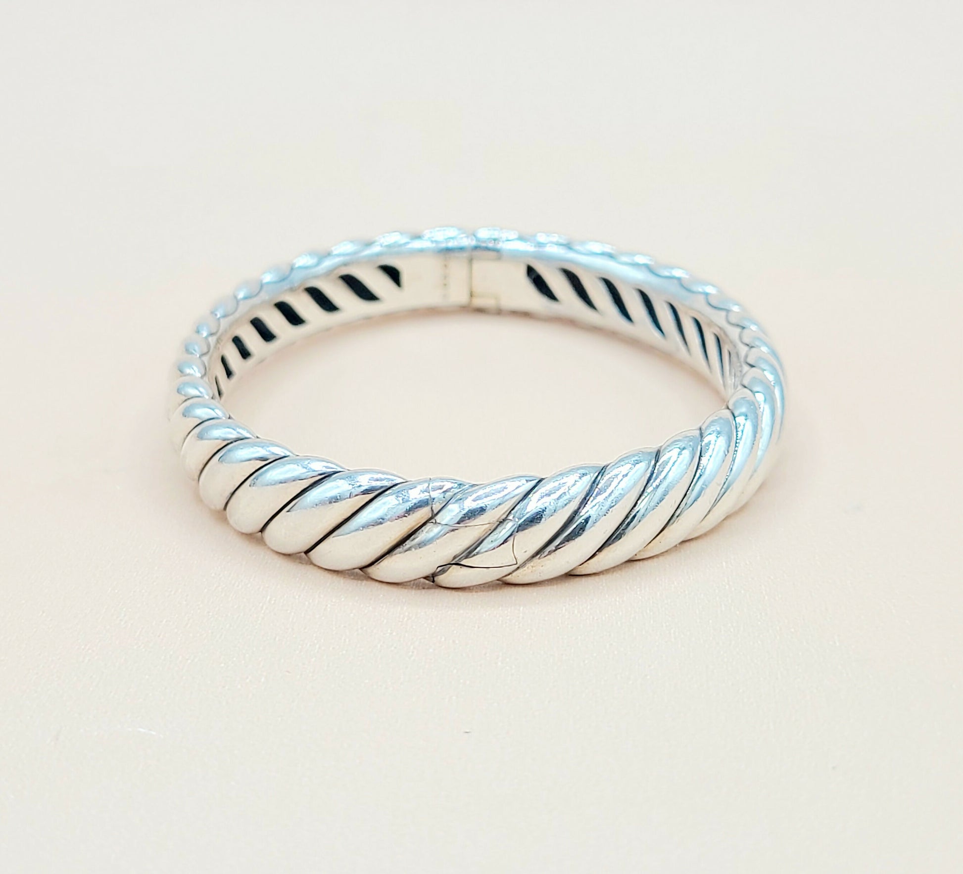    David-Yurman-Sculpted-Cable Bangle-Bracelet , 10mm