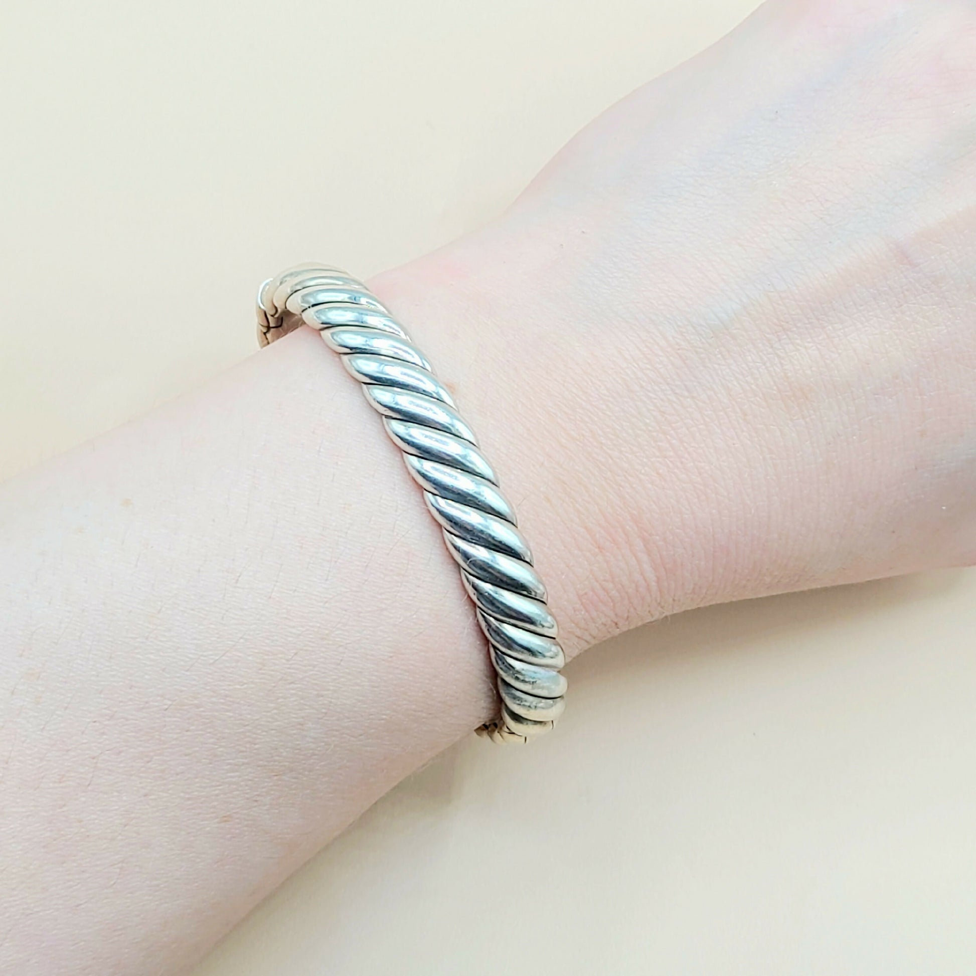    David-Yurman-Sculpted-Cable Bangle-Bracelet , 10mm