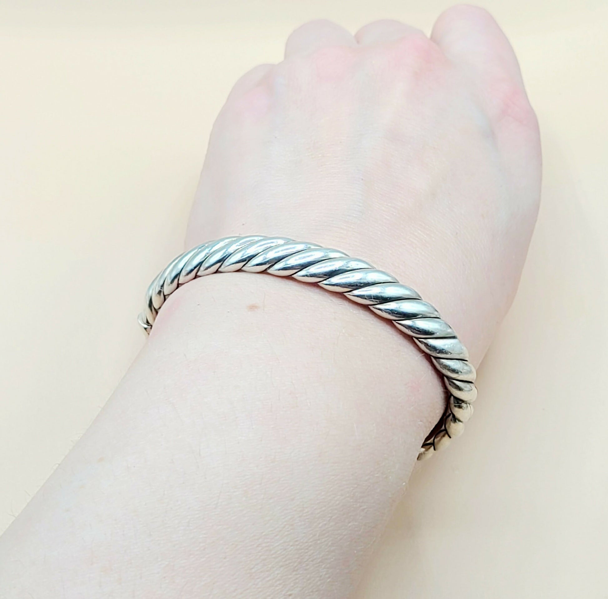    David-Yurman-Sculpted-Cable Bangle-Bracelet , 10mm