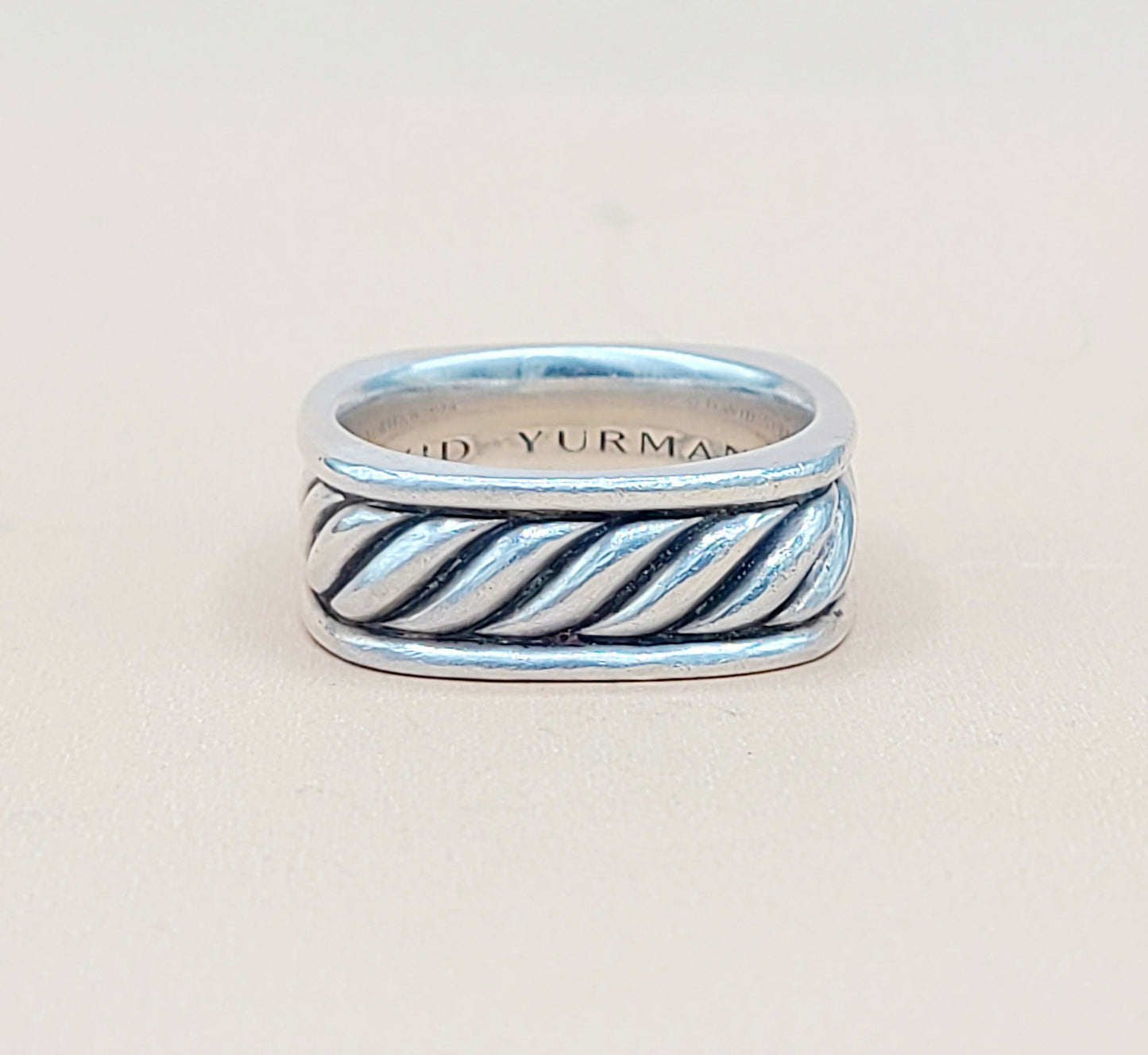 David Yurman Sculpted Cable Square Band Ring  AYW Luxury #
