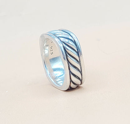 David Yurman Sculpted Cable Square Band Ring  AYW Luxury #