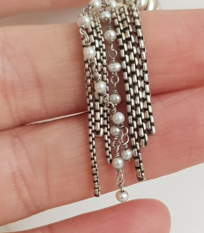 David Yurman Sculpted Pearl Tassel Pendant Enhancer