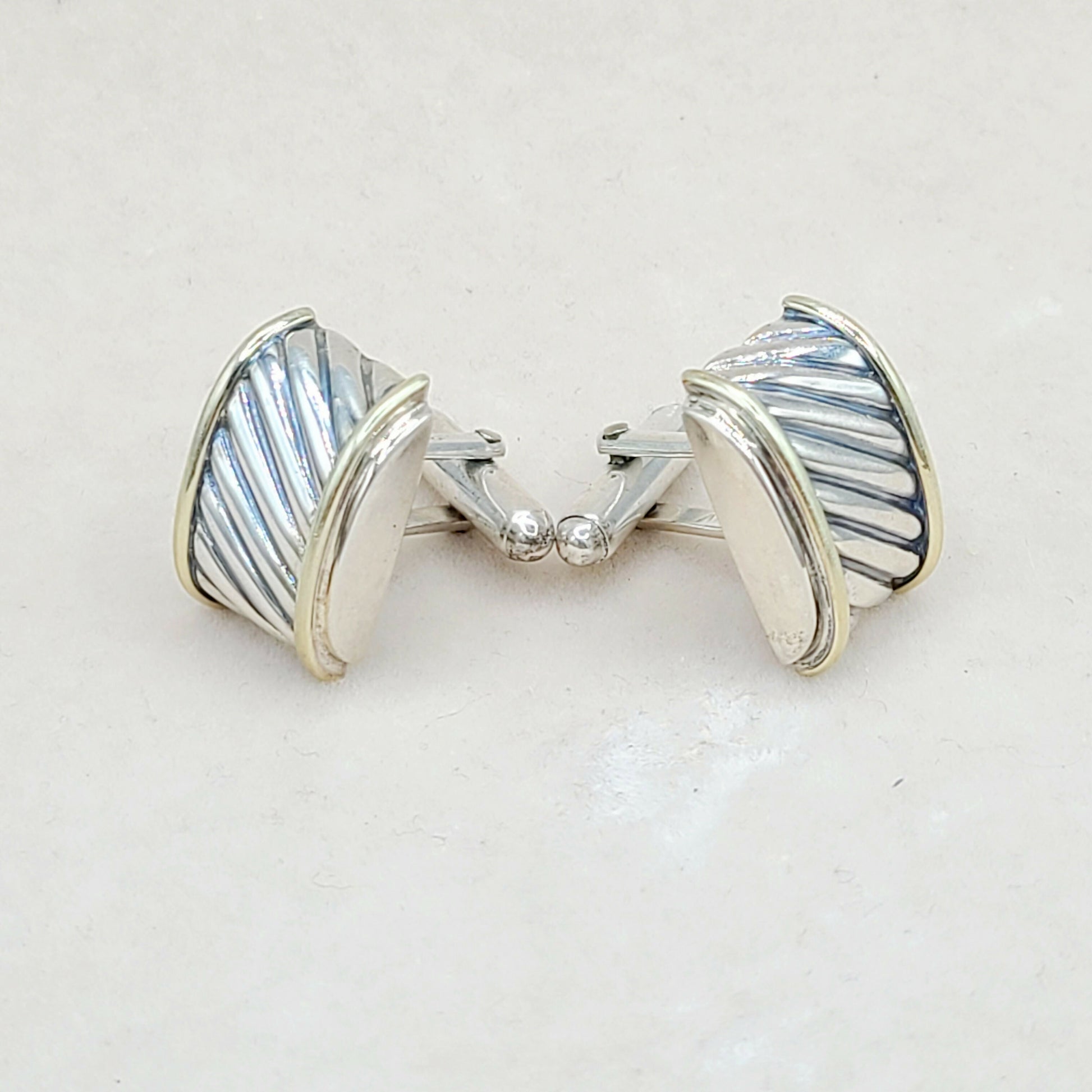David Yurman Silver Thoroughbred Cable Cufflinks | Certified Pre-Owned  AYW Luxury #