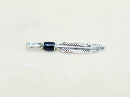 David Yurman Southwest Feather Black Onyx Amulet Sterling Silver | AYW Luxury