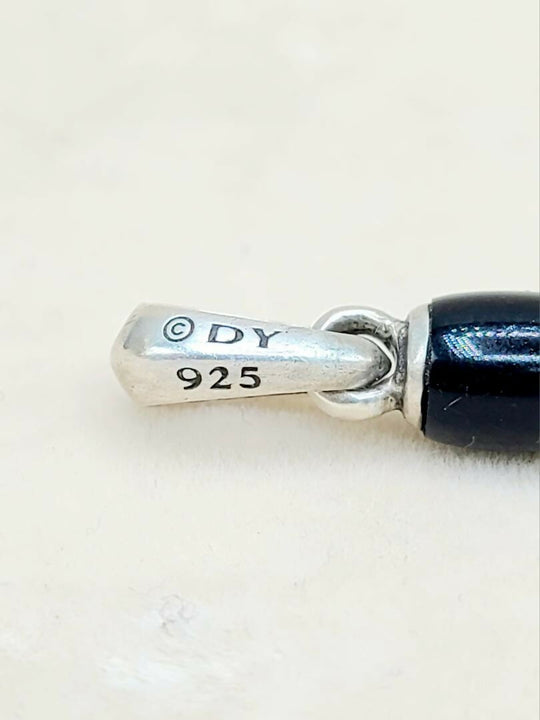 hallmark David Yurman Southwest Feather Black Onyx Amulet Sterling Silver | AYW Luxury