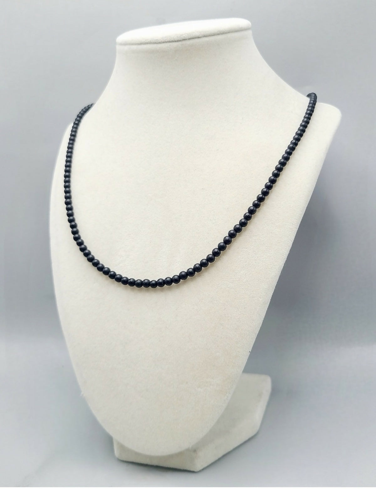 David Yurman Spiritual Beads Black Onyx Necklace Sterling Silver 4mm 26"