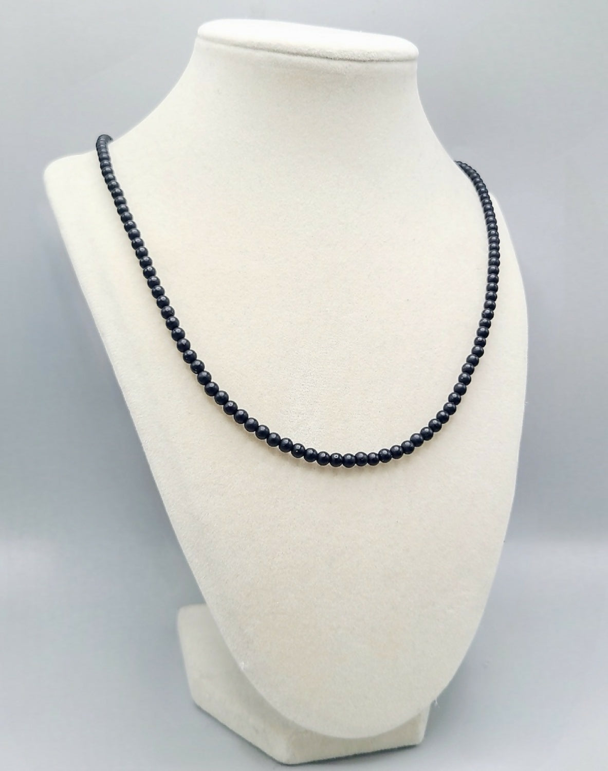 David Yurman Spiritual Beads Black Onyx Necklace Sterling Silver 4mm 26"