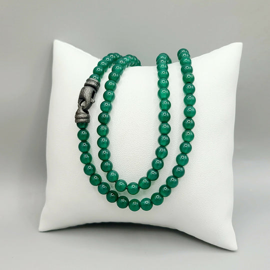  David Yurman Spiritual Beads Green Onyx Necklace-