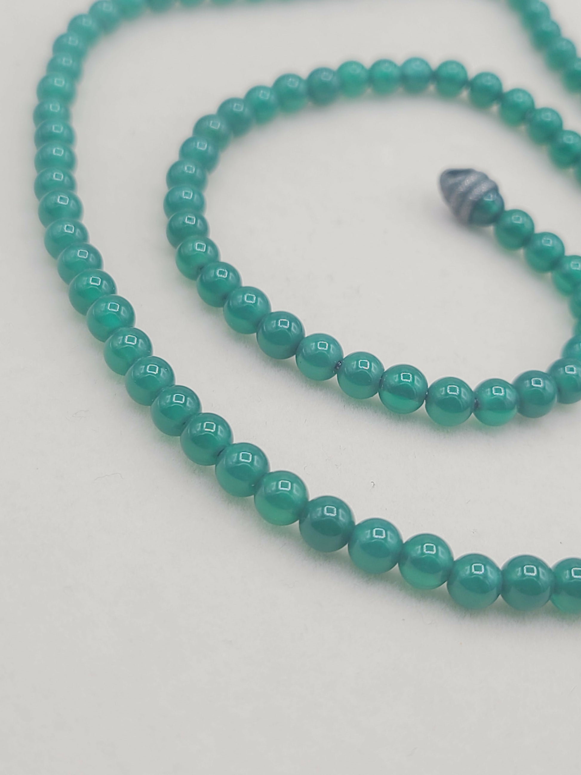    David Yurman Spiritual Beads Green Onyx Necklace-