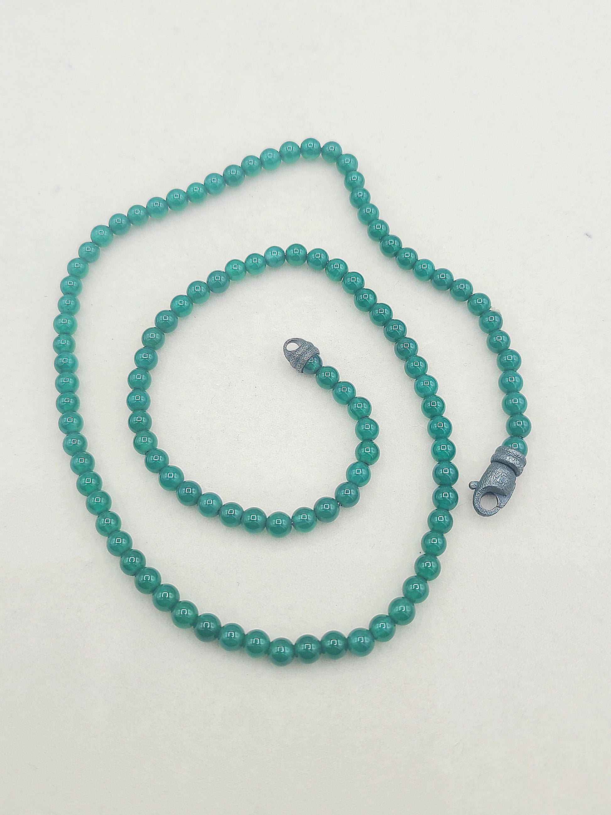    David Yurman Spiritual Beads Green Onyx Necklace-