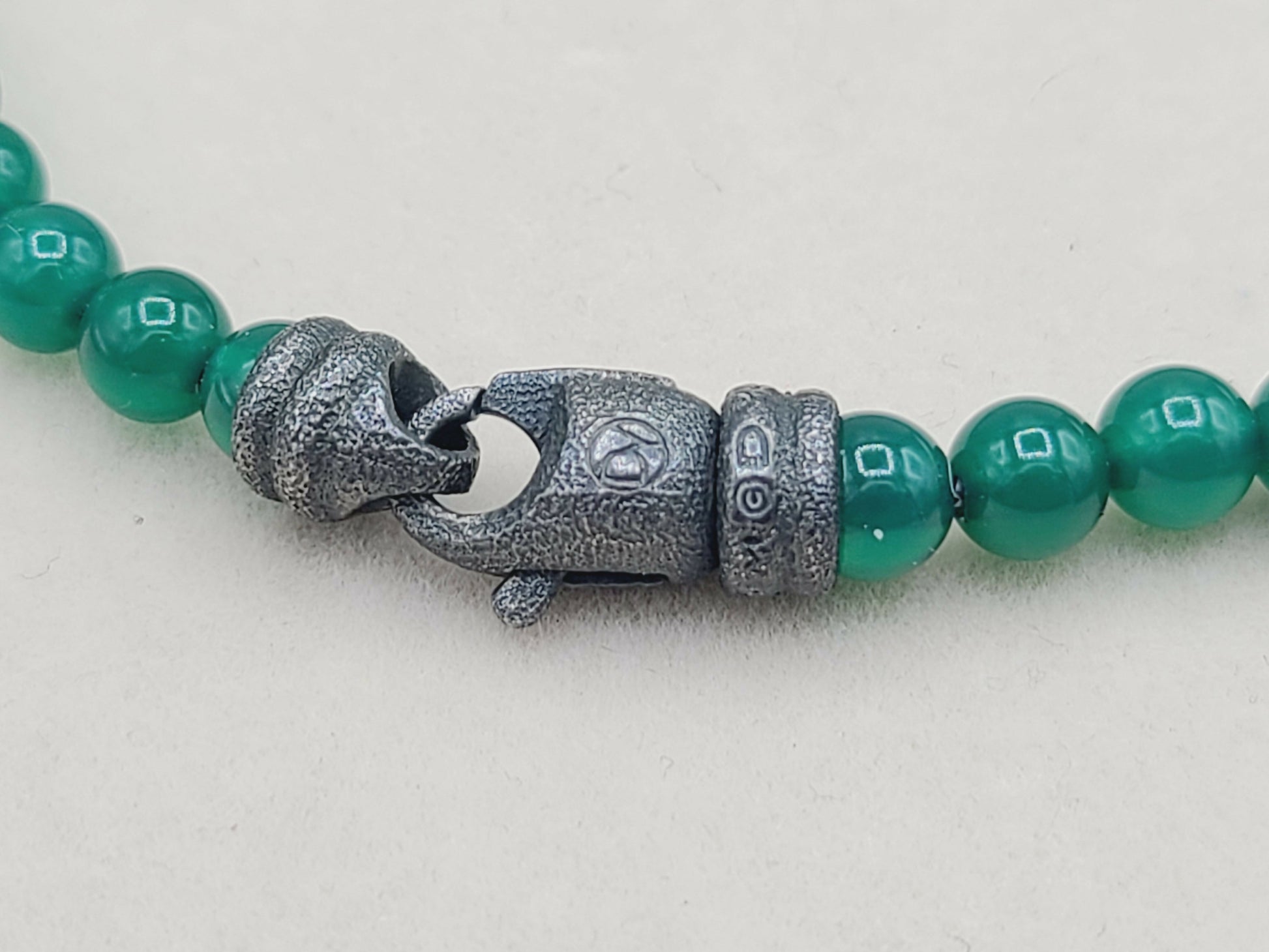    David Yurman Spiritual Beads Green Onyx Necklace-