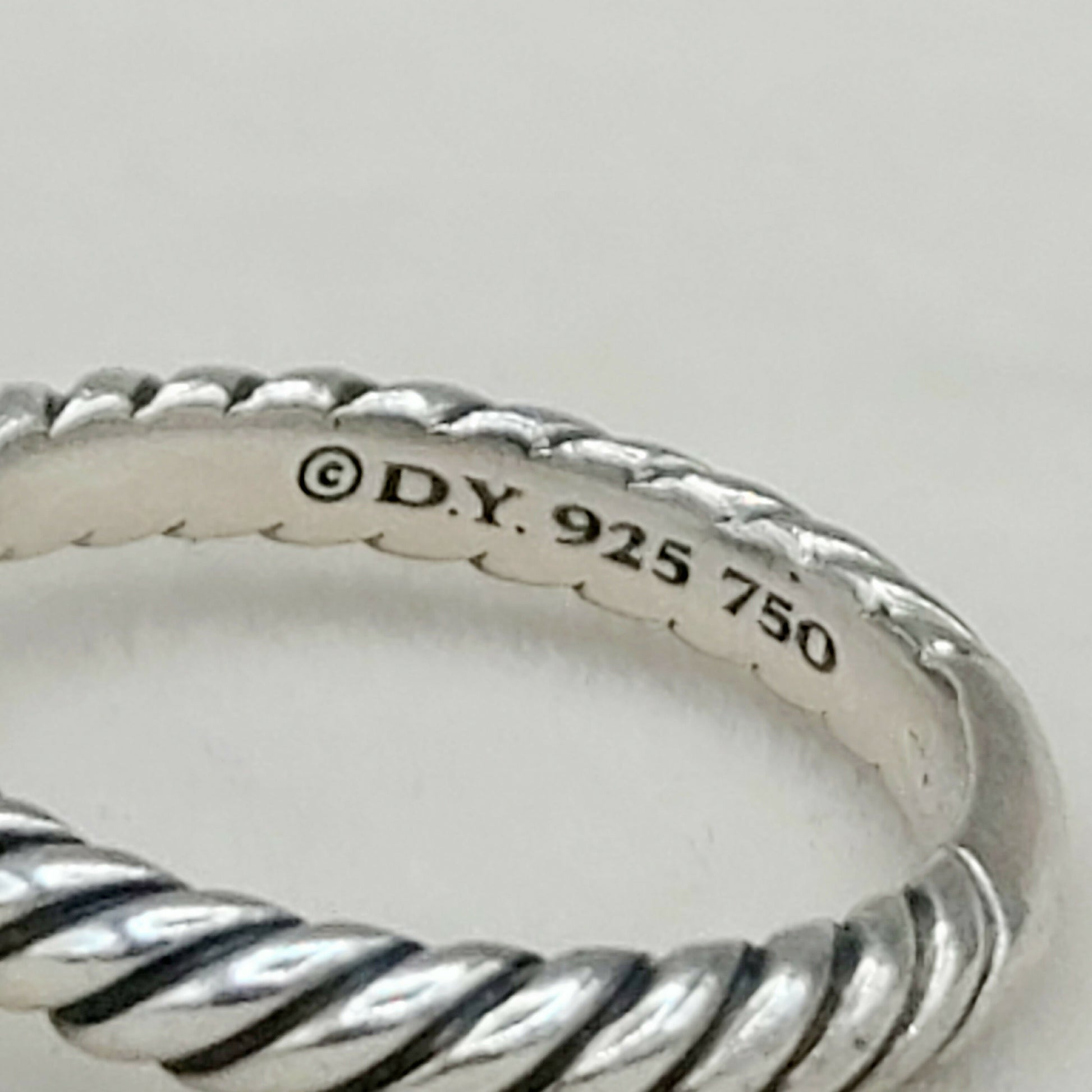 David Yurman Stackable Ring With Peridot And Gold