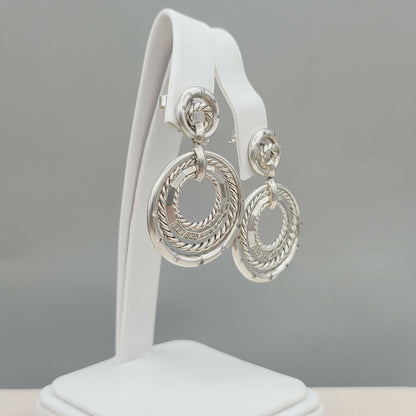 David Yurman Stax Drop Earrings With Diamonds