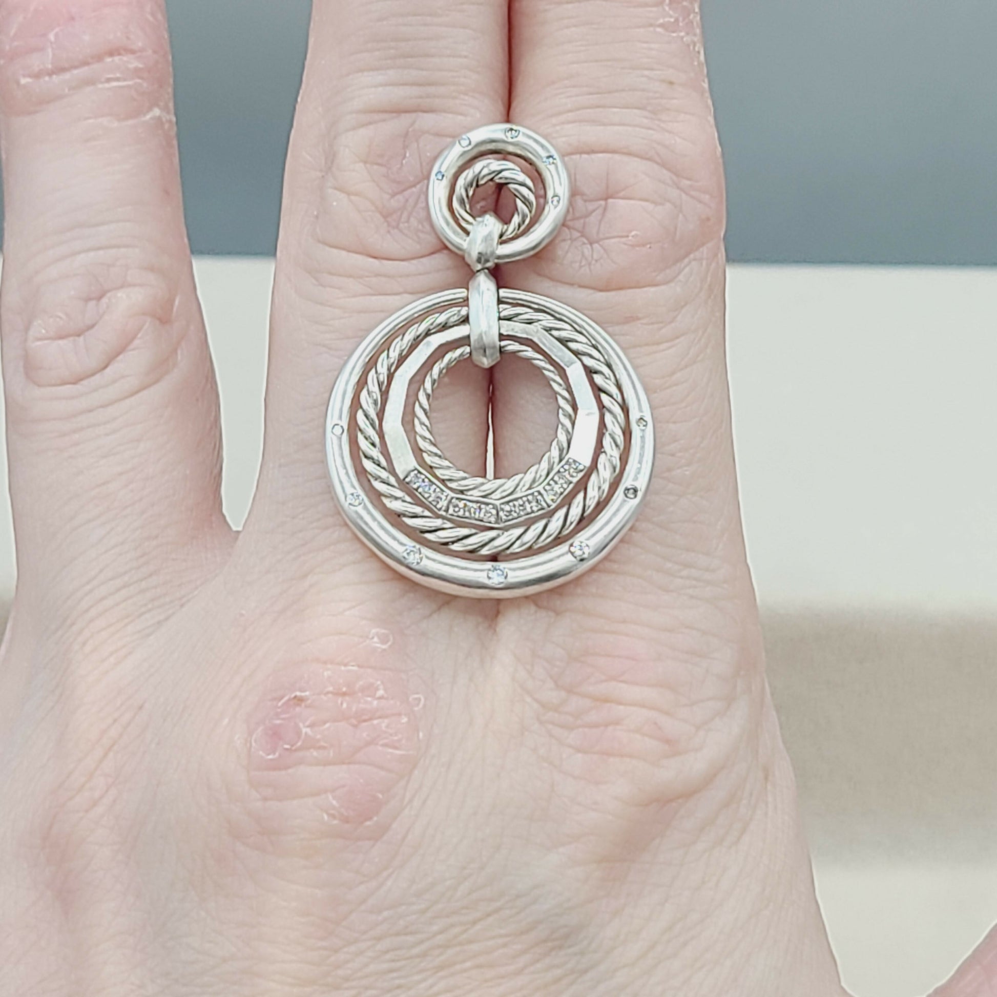 20241111_193216David Yurman Stax Drop Earrings With Diamonds