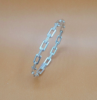  David Yurman Stax Link Diamond Bracelet