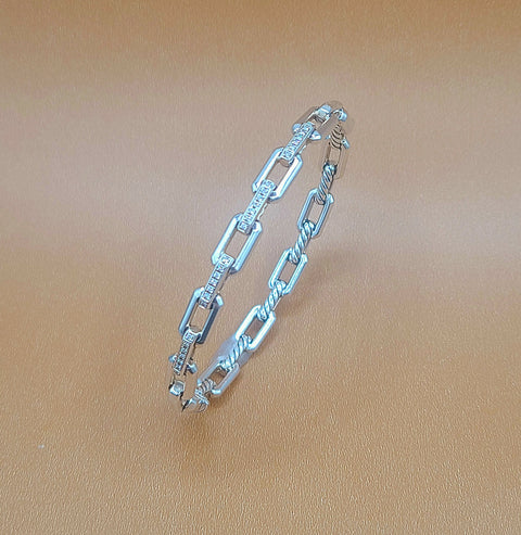  David Yurman Stax Link Diamond Bracelet