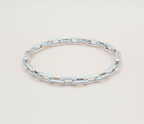  David Yurman Stax Link Diamond Bracelet