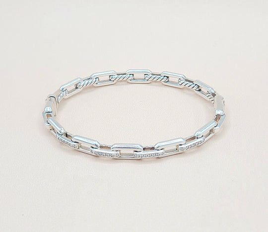  David Yurman Stax Link Diamond Bracelet