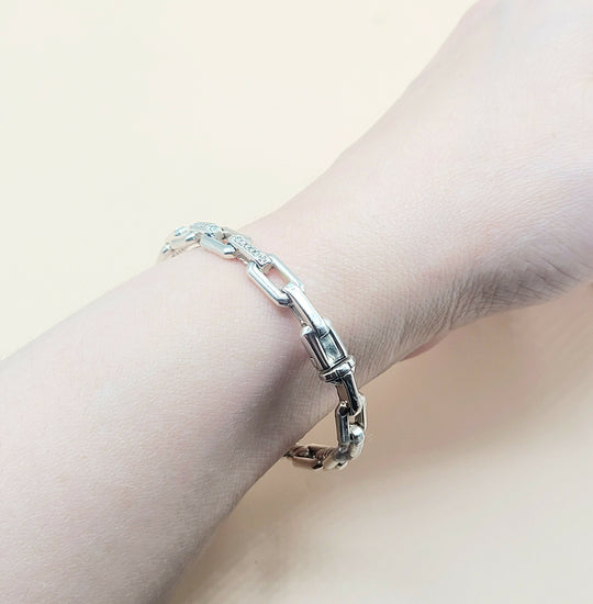  David Yurman Stax Link Diamond Bracelet